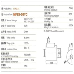 MFZ8 50YC 4WE6 coils height 50.5mm inner hole 23.2mm DC12V DC24V AC110V AC220V 110V, Coils and Stem