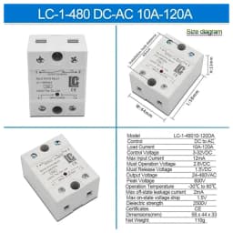 High Quality SSR 10DA 25DA 40DA DC AC Single Phase Solid State Relay 10A 25A 40A 60A 80A 100A 120A 3 32VDC Control 24 480VAC 10