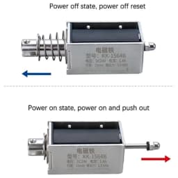 1564B 3.5 65N 15mm Thrust Push pull Electromagnet Hits Rectangular AC DC DC12 24V Long Stroke 1Pcs DC24V