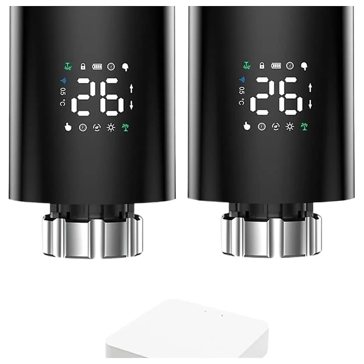 Smart Radiator Actuator TRV Programmable Thermostatic Radiator Valve App Remote Temperature Controller Support 2pc 1413e b hub