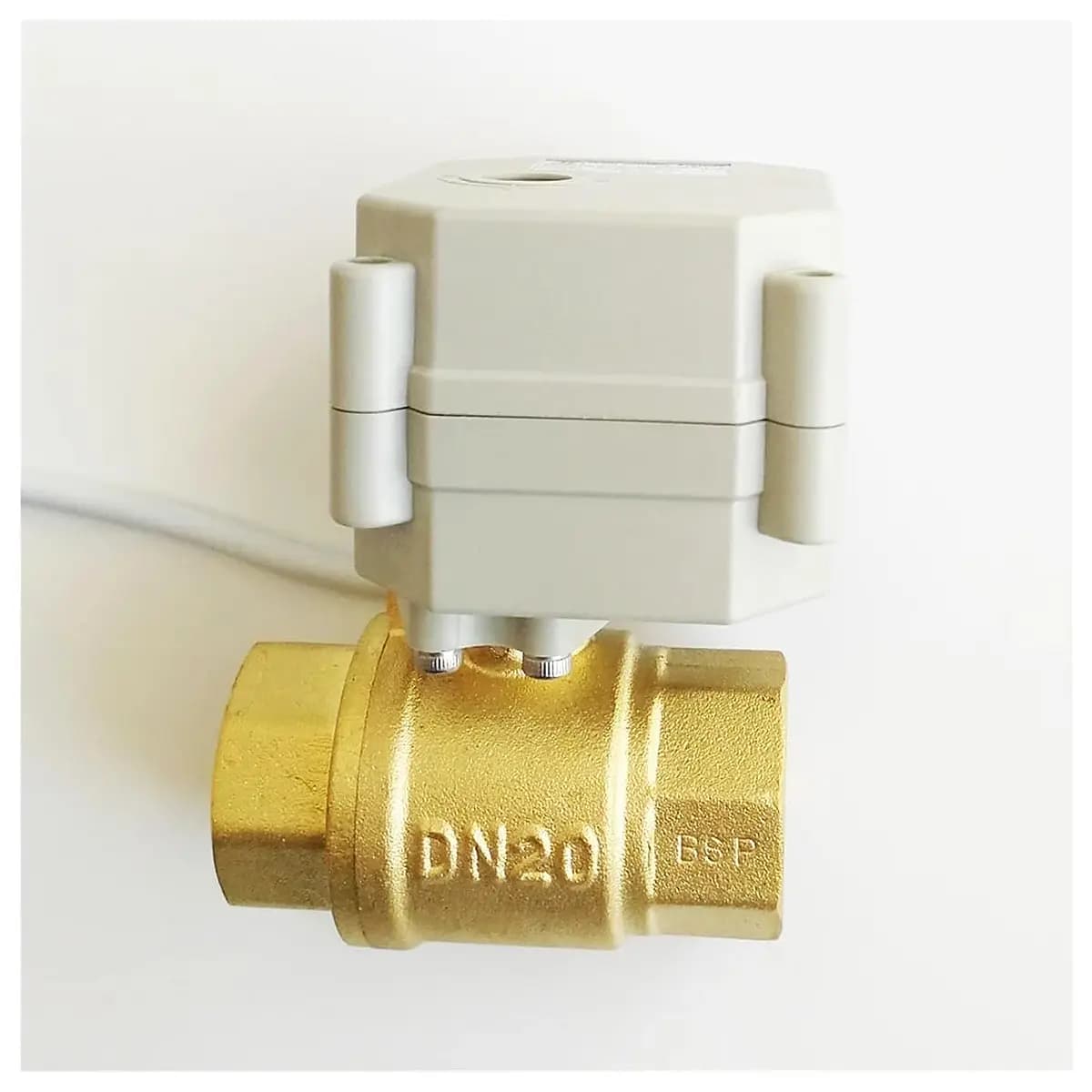 TFM20 B2 C 2 Way Brass 3 4 DN20 Proportional Valve DC9V 24V 0 5V 0 10V or 4 20mA 5 Wire for Water Modulating Control Bsp, Output 4 20mA 0V to 10V