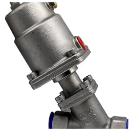 Pneumatic Actuator Angle Seat Valve Normally Closed Open Stainless Steel