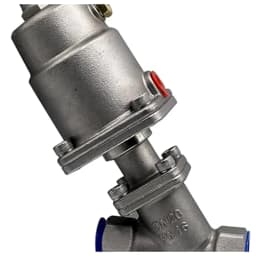 Pneumatic Actuator Angle Seat Valve Normally Closed Open Stainless Steel