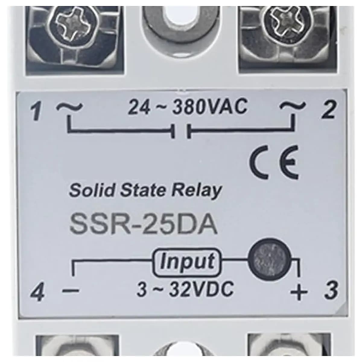 Solid State Relay SSR 10DA 25DA 40DA DC Control AC White Shell Single Phase Without Plastic Cover 3 32V Input DC 24 380V SSR 25DA