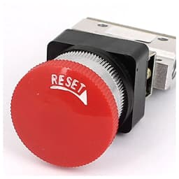 MOV 03A Mushroom Button 2 Position 3 Way Mechanical Pneumatic Valve